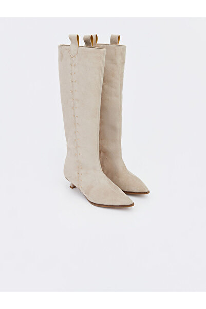 LC Waikiki Alita City Beige Women's Boots with a Difference in Color