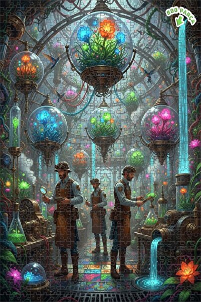 Teona Ahşap لغز خشبي بإطار مزدوج الطبقات غامض من مختبر ستيمبانك البيولوجي 800...