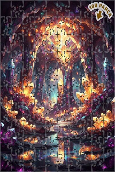 Teona Ahşap لغز خشبي بإطار مزدوج الطبقات بمظهر لوحة زيتية لمعان الكهف الكريست...