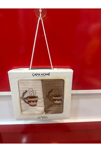 Çapa Home 2-Piece Premium Quality Cotton Giftable Kitchen Towel & Napkin Towe...