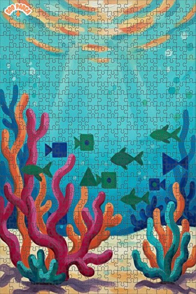 Teona Ahşap لغز خشبي حديث ذو طابقين بإطار، بمظهر زيتية ملونة تشبه الرسم الزيت...