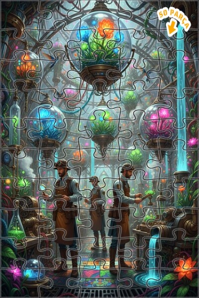 Teona Ahşap لغز خشبي مغلف بطبقة مزدوجة غامضة من مختبر بيولوجي على طراز ستيمبا...