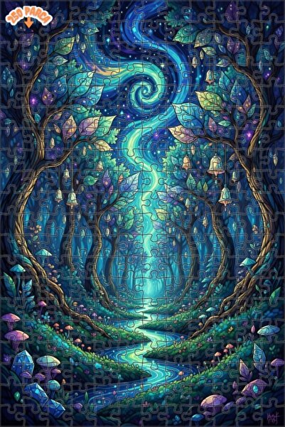 Teona Ahşap لغز خشبي مؤطر بطبقتين من ماركة ماجيكال فورست ريفر 250 قطعة 30x30