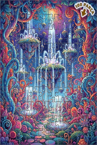 Teona Ahşap لغز خشبي مؤطر بطبقتين من الألوان المائية الملونة من ساوندري لاند،...