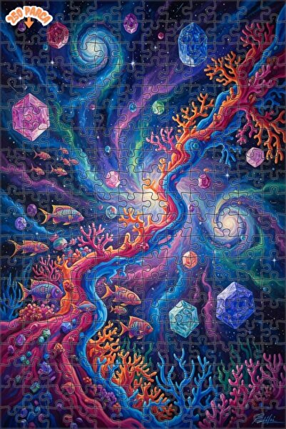 Teona Ahşap لغز خشبي عالمي بمظهر لوحة زيتية لشعاب المرجان 250 قطعة 30×30