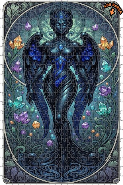 Teona Ahşap لغز خشبي بإطار مزدوج الطبقات من دارك كريستال ميلينج 400 قطعة 35x35