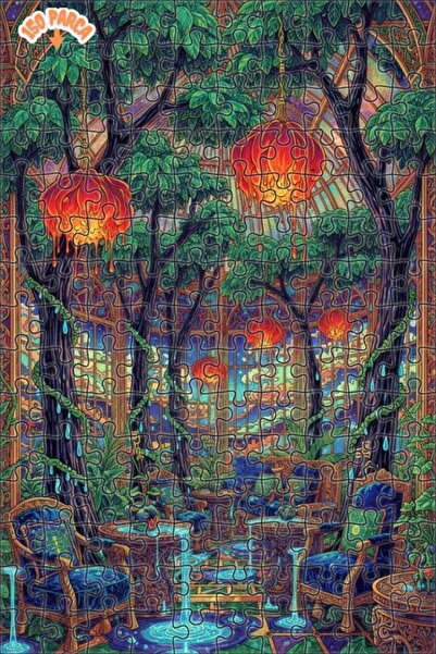 Teona Ahşap لغز خشبي مؤطر بطبقتين لقصر الحديقة الغامضة 150 قطعة 20×30