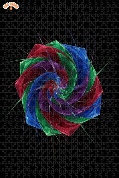 Teona Ahşap Butterfly Effect Double Layer Framed Wooden Puzzle 500 Pieces 50X30