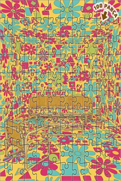 Teona Ahşap لغز خشبي مزدوج الطبقات بإطار منقوش على شكل زهرة الغرفة السحرية 10...