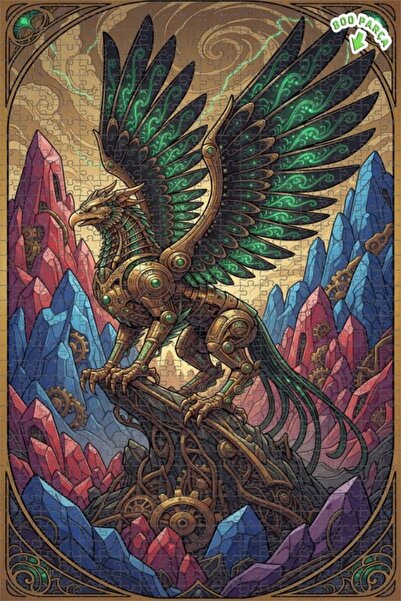 Teona Ahşap لغز خشبي بإطار مزدوج الطبقات بمظهر زيت ميكانيكي غريفين، 800 قطعة،...