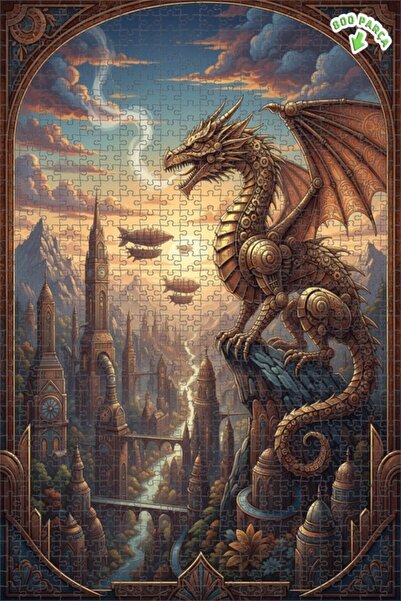 Teona Ahşap لغز خشبي بإطار مزدوج الطبقات من باروكي ستيمبانك آرت، 800 قطعة، 70×50