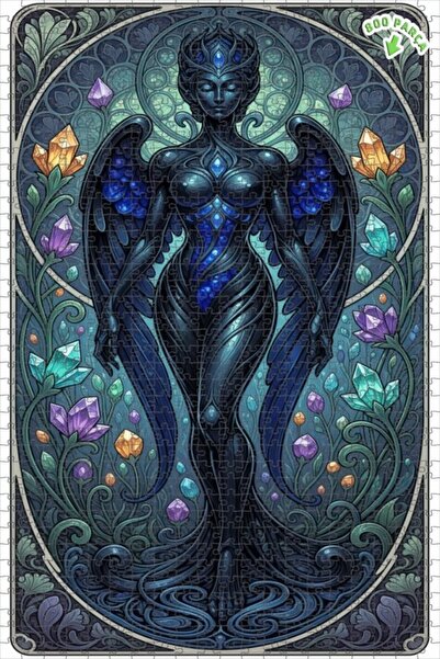 Teona Ahşap لغز خشبي بإطار مزدوج الطبقات من دارك كريستال ميلينج 800 قطعة 70x50