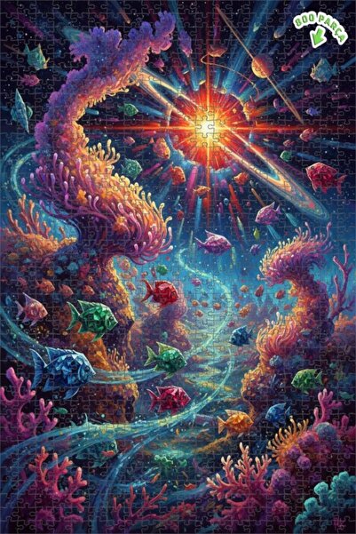 Teona Ahşap لوحة زيتية فنية عالمية لأسماك بحر المرجان، لوحة خشبية مؤطرة بطبقت...