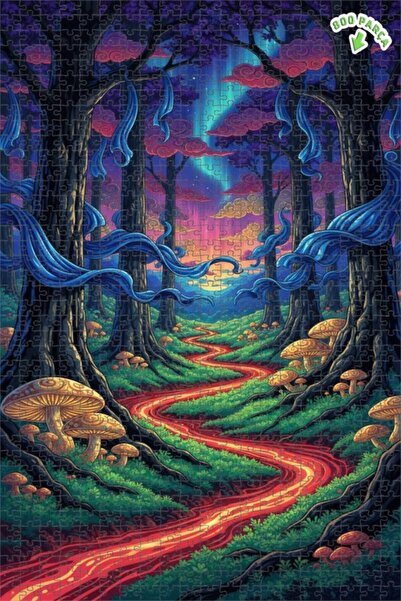 Teona Ahşap لغز خشبي مؤطر بطبقتين من ماركة ماجيكال فورست ريفر 800 قطعة 70x50