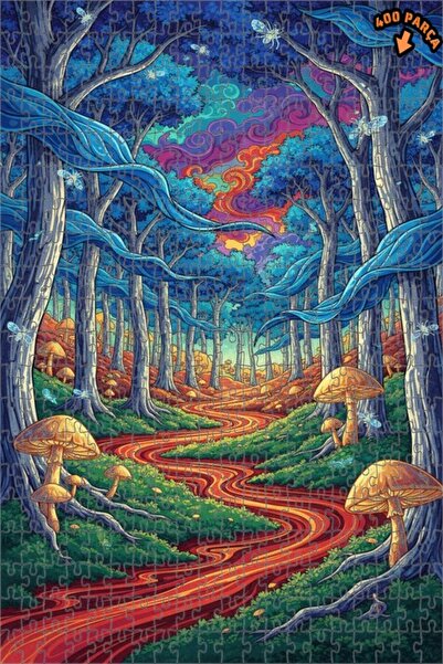 Teona Ahşap لغز خشبي مؤطر بطبقتين من ماركة ماجيكال فورست ريفر 400 قطعة 35×35