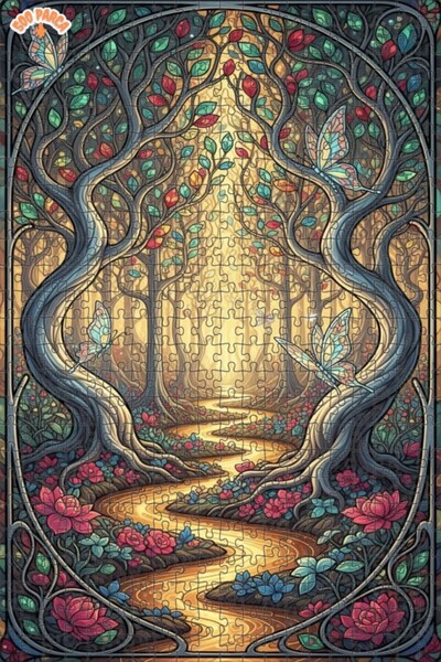 Teona Ahşap لغز خشبي مؤطر بطبقتين من ماسالسي أورمان يو إم، بتصميم فني لفراشة،...