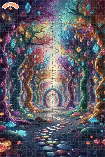 Teona Ahşap لغز خشبي مؤطر بطبقتين من مغامرة الغابة الكريستالية السحرية 250 قط...