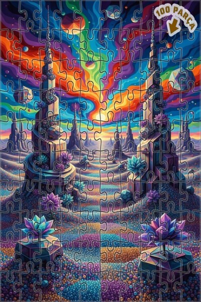 Teona Ahşap لغز خشبي بإطار مزدوج الطبقات من سايدكيدليك ريوم لاند 100 قطعة 25x25