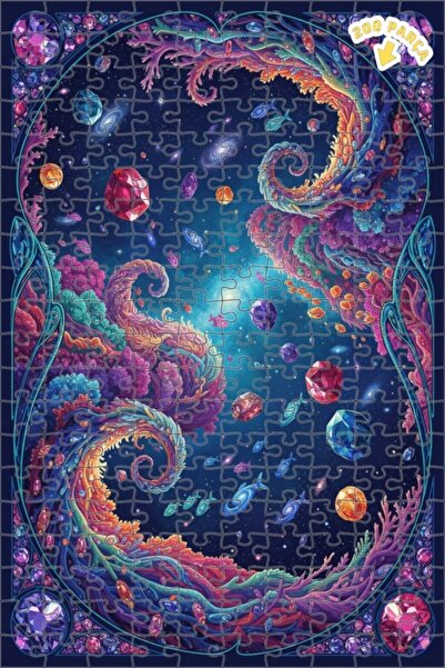 Teona Ahşap لغز خشبي بإطار مزدوج الطبقات بمظهر لوحة زيتية لـ "أحجار البحر الف...