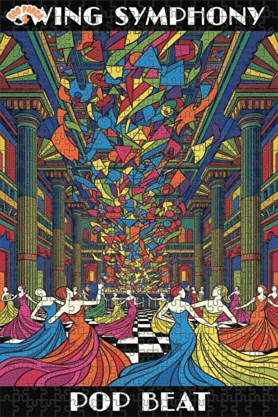 Teona Ahşap لغز خشبي ملون بنمط تجريدي لرقصة النساء بإطار مزدوج الطبقات 500 قط...