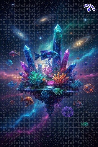 Teona Ahşap لغز خشبي بإطار مزدوج الطبقات من مغامرات الأسماك الكريستالية الفضا...