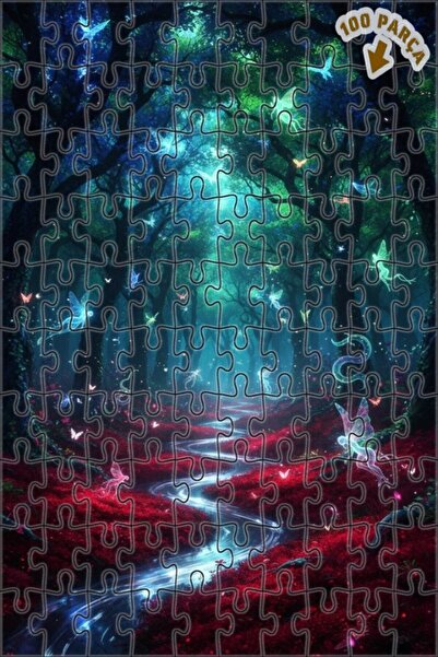 Teona Ahşap لغز خشبي مؤطر بطبقتين بمظهر لوحة زيتية لجنية الغابة السحرية 100 ق...