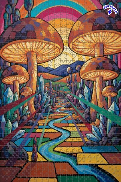 Teona Ahşap لغز خشبي بتصميم فالي الكريستالية السحرية بمظهر لوحة زيتية 600 قطع...