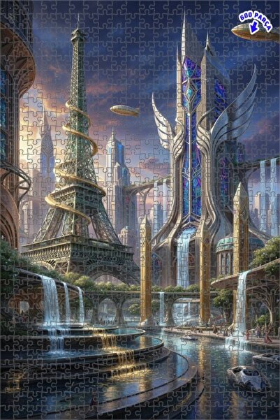 Teona Ahşap لغز خشبي بإطار مزدوج الطبقات من فوتوستيك باريس 600 قطعة 50x35