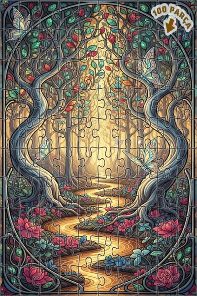 Teona Ahşap لغز خشبي مؤطر بطبقتين من ماسالسي أورمان يو إم، 100 قطعة، 25×25