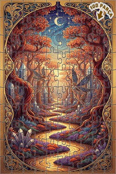 Teona Ahşap لغز خشبي بإطار مزدوج الطبقات من فيري فورست ماجيكال ريتريول 100 قط...