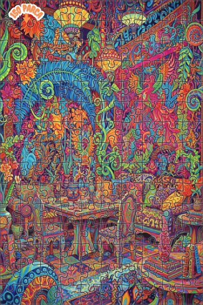 Teona Ahşap فن تصميم المنزل الملون والغريب 150 قطعة 20x30