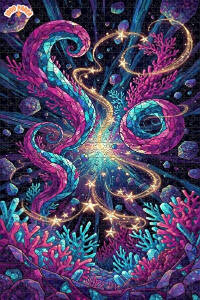 Teona Ahşap لغز خشبي بإطار ذو طابقين بمظهر فسيفساء زجاجية من كوزميك ميركان در...