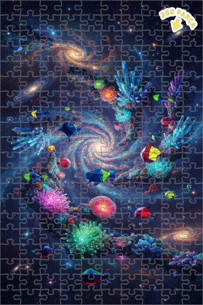 Teona Ahşap لغز خشبي بإطار مزدوج الطبقات من كريستال السمك من إنفينيت إيفريون،...