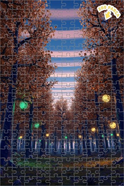 Teona Ahşap لغز خشبي مؤطر بطبقتين بمظهر لوحة زيتية لطرق الغابة الغامضة 200 قط...