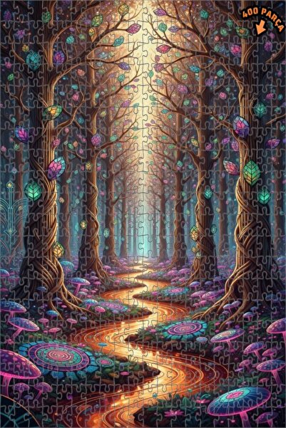 Teona Ahşap لغز خشبي مؤطر بطبقتين من ماركة ماجيكال فورست ريفر 400 قطعة 35×35