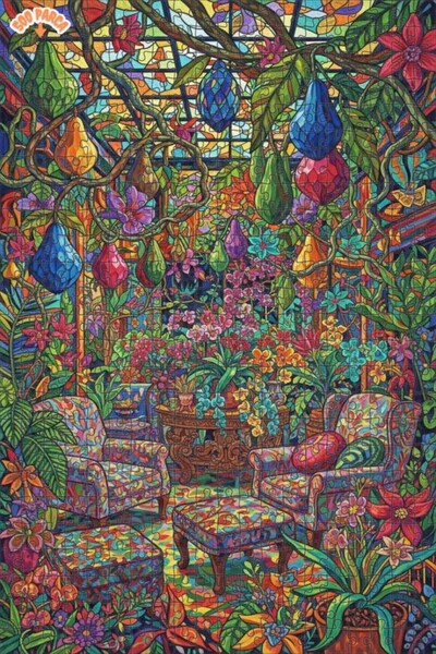 Teona Ahşap لوحة فنية ملونة للحديقة الاستوائية، لوحة زيتية ذات طابقين، لغز خش...