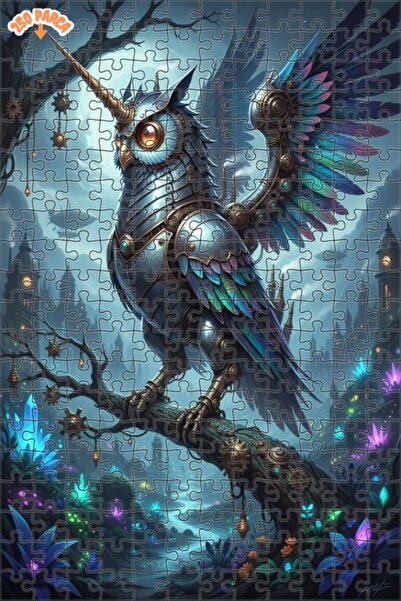 Teona Ahşap طباعة فنية ميكانيكية لبومة أحادية القرن 250 قطعة 30x30