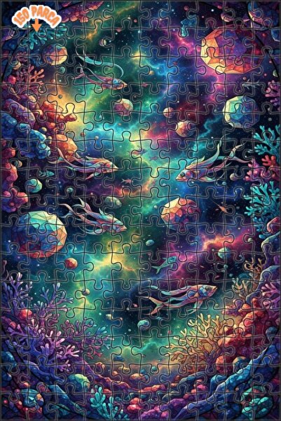 Teona Ahşap لغز خشبي بإطار مزدوج الطبقات بمظهر مخلوقات بحرية مجرية 150 قطعة 2...