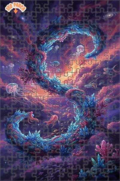 Teona Ahşap لوحة فنية بتصميم مخلوقات البحر الفلكية بمظهر الزيت الملون، لغز خش...