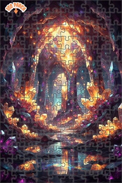 Teona Ahşap لغز خشبي بإطار مزدوج الطبقات بمظهر لوحة زيتية لامع كالكريستال 150...