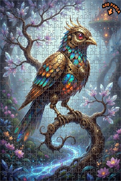 Teona Ahşap لغز خشبي بإطار مزدوج الطبقات على شكل طائر يونيكورن البخاري 400 قط...