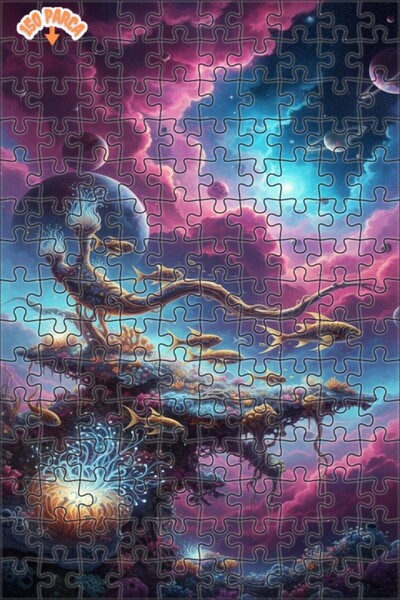 Teona Ahşap لغز خشبي بإطار مزدوج الطبقات من جالاكتيك كورال سي 150 قطعة 20x30