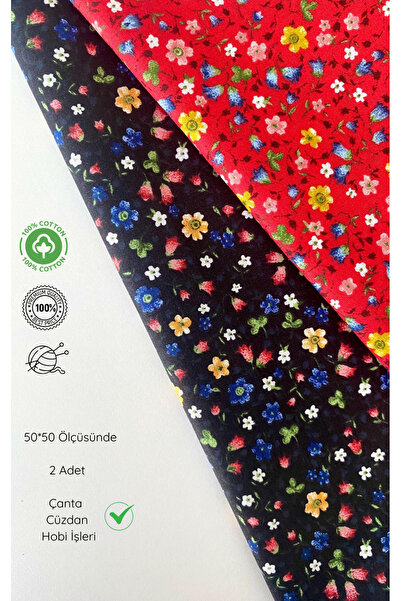 seyranat Сумка, гаманець, для хобі 2 штуки 50 см червоно-чорної бавовняної тк...