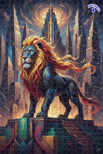 Teona Ahşap لغز خشبي مؤطر بطبقتين من الفنان غوركي م أسيان، فن حديث، 600 قطعة،...