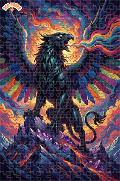 Teona Ahşap لغز خشبي بإطار مزدوج الطبقات من فن النار التنين 250 قطعة 30x30