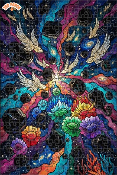 Teona Ahşap لغز خشبي بإطار مزدوج الطبقات بتصميم الأسماك ذات الزعانف والزهور ا...