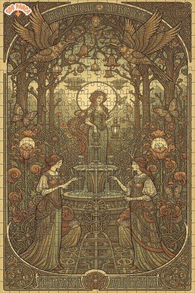 Teona Ahşap لغز خشبي بإطار مزدوج الطبقات بمظهر لوحة زيتية فنية ميكانيكية متنا...