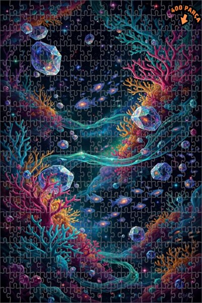 Teona Ahşap لغز خشبي بمظهر لوحة زيتية لجالاكسي المرجاني الكوني 400 قطعة 35×35