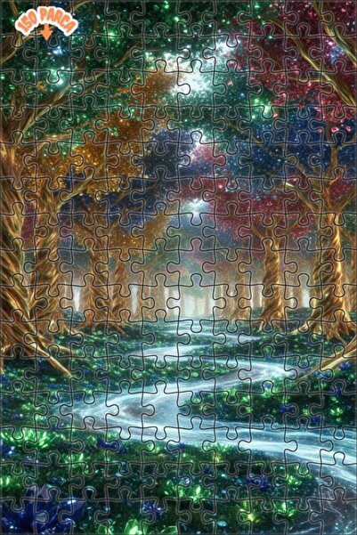 Teona Ahşap لغز فني لجسر الغابة السحرية 150 قطعة 20×30