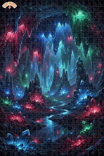 Teona Ahşap لغز خشبي بإطار مزدوج الطبقات من كريستال كهوف أرض العجائب 500 قطعة...